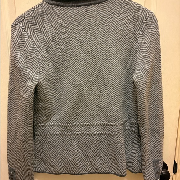 Talbots Pure Merino Wool Gray Herringbone Women's Blazer Sz SP - Picture 8 of 13